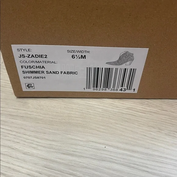 New Jessica Simpson Pink Rhinestone Zadie Ankle Western Cowboy Bootie - Picture 10 of 11